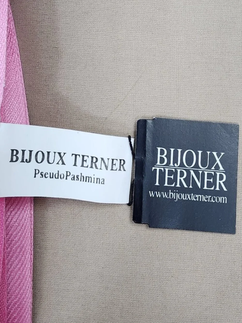 Bijoux Terner Pashmina Shawl Wrap Light Pink Pseudo - 100% Viscose with Fringe